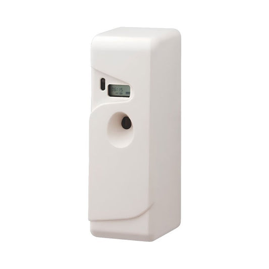 Hospeco white automatic air freshener dispenser with digital timer and sensor for washrooms