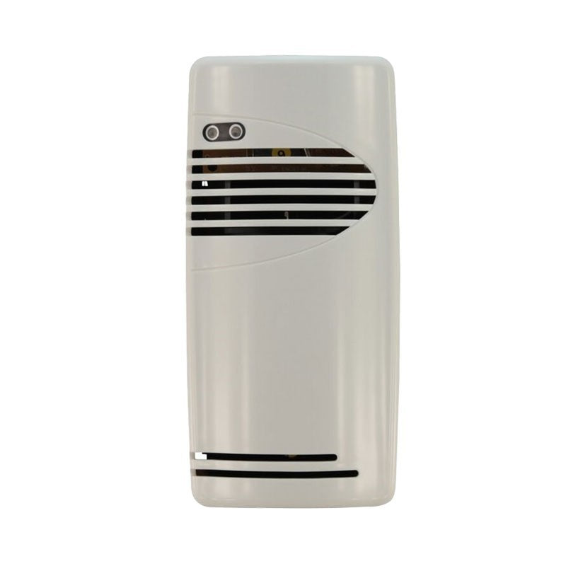 Hospeco AF 190M white fan-forced gel cup air freshener dispenser for compact spaces with a modern, durable design.