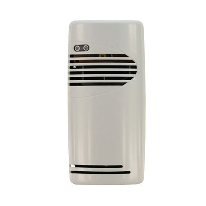 Hospeco AF 190M white fan-forced gel cup air freshener dispenser for compact spaces with a modern, durable design.