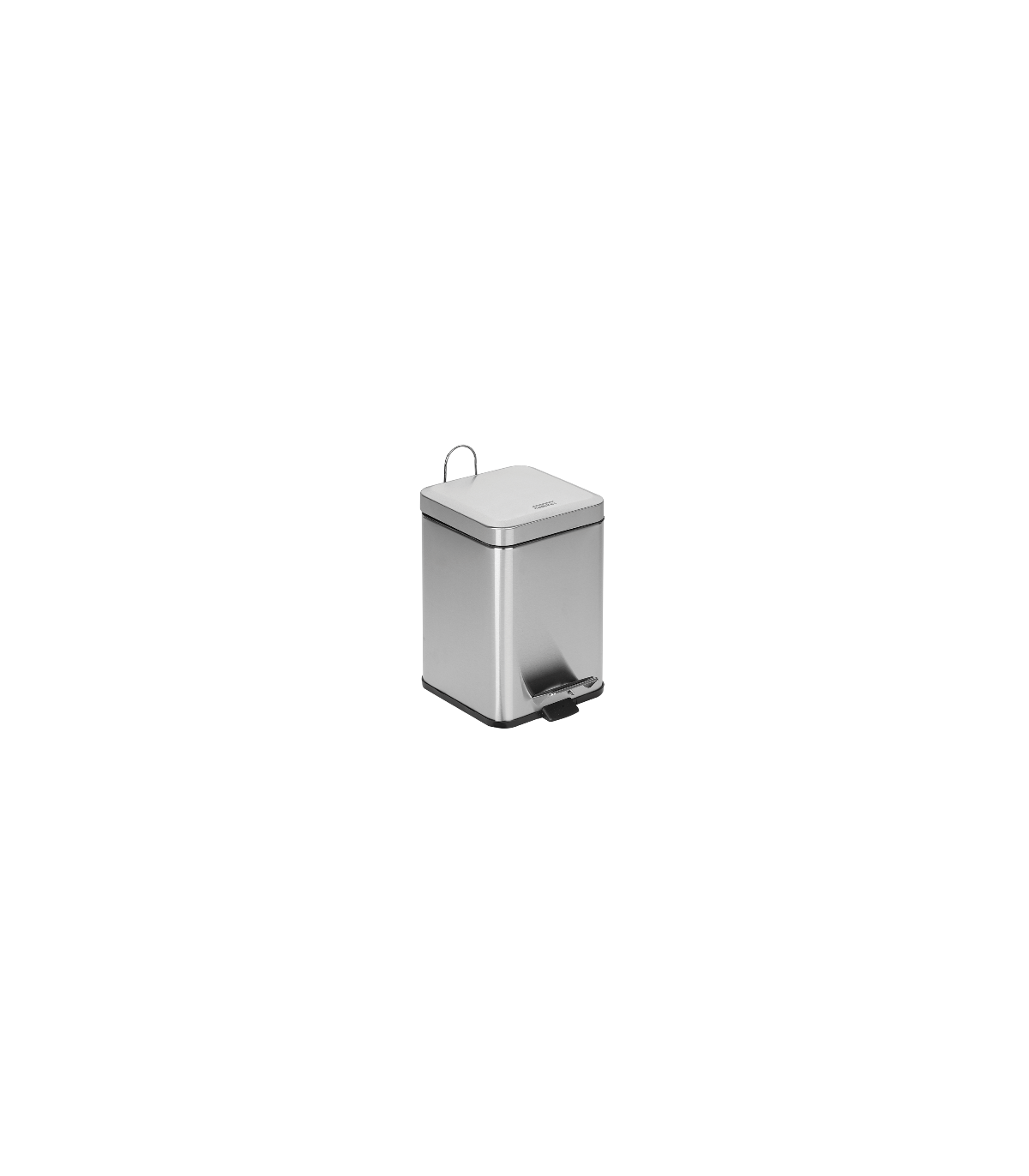 6L Satin Stainless Steel Square Pedal Bin
