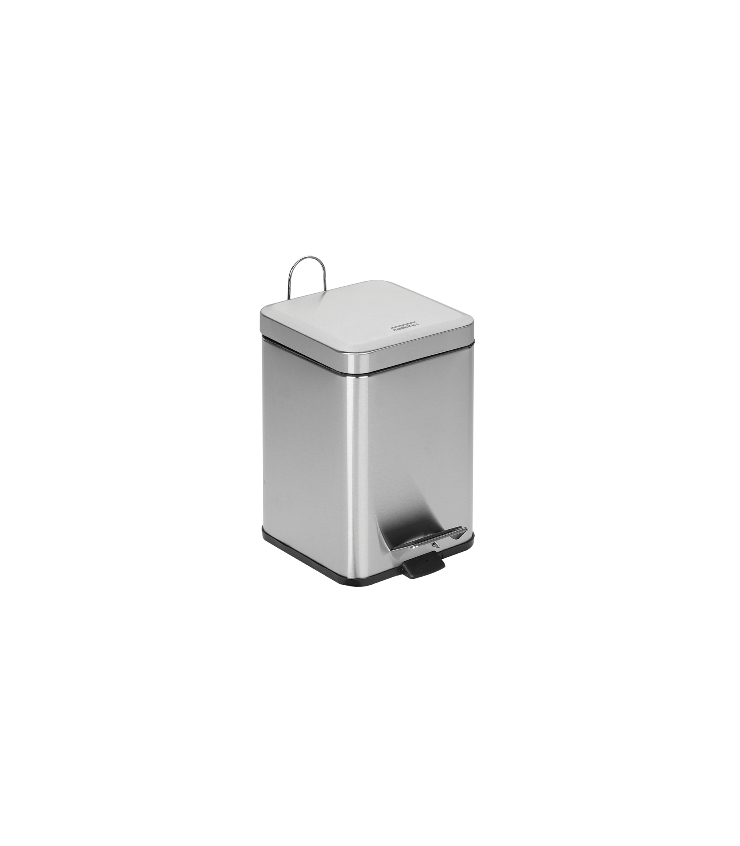 14.5L Bright Stainless Steel Square Pedal Bin