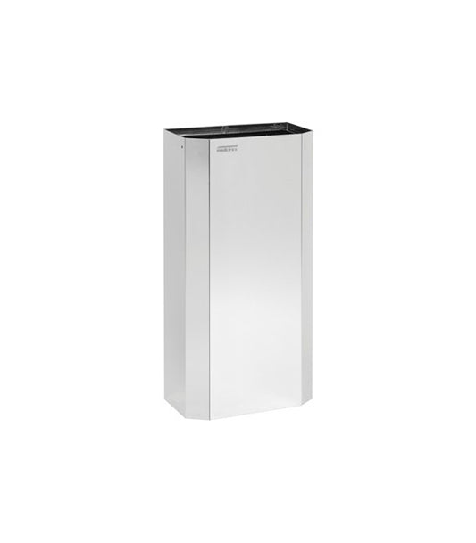 40L Bright Stainless Steel Open Top Paper Bin with Bag Holder