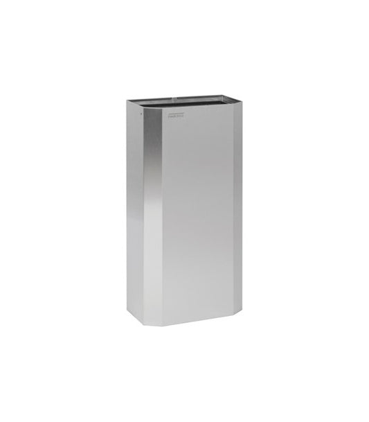 40L Satin Stainless Steel Open Top Paper Bin with Bag Holder