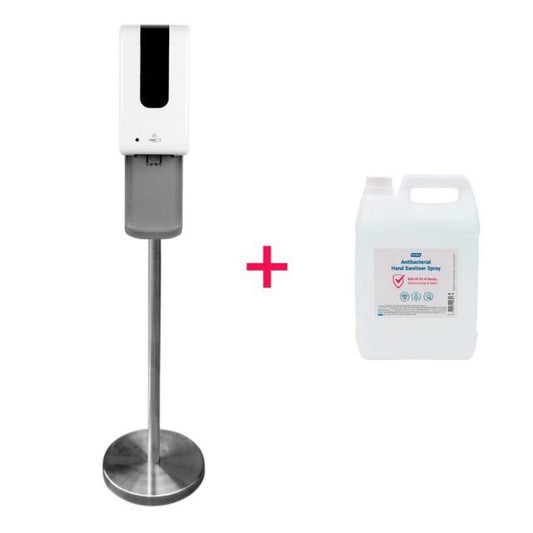 Automatic Spray Hand Sanitiser Station + 4 L Spray Refill
