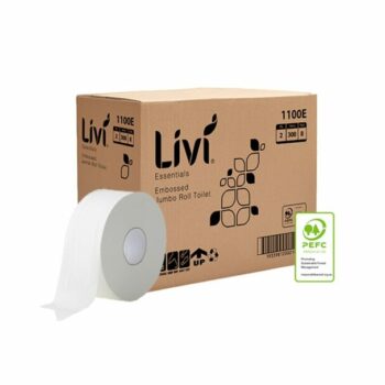 Livi Essentials Jumbo Toilet Tissue 2 Ply 300m
