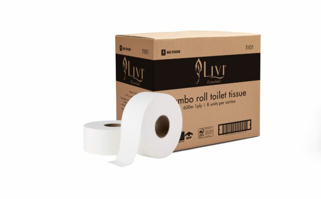Livi Essentials Jumbo Toilet Roll 1ply 600m – 1101