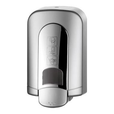 Spray Toilet Seat Cleaner Sanitiser Dispenser, Silver/Chrome, Bulk Refill, 500mL