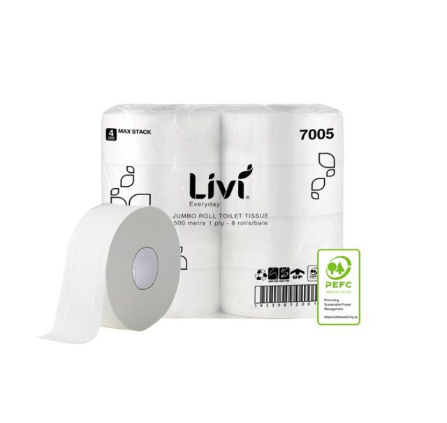 7005_RollBale_Livi Everyday_Toilet Tissue 1Ply 500m_PEFC