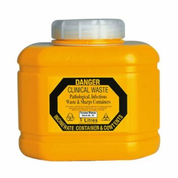 Sharps Container 5 L Non-Spill Screw Top Lid