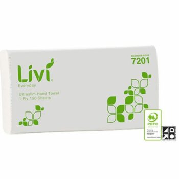 Livi Everyday/Basics Ultraslim Hand Towel 1 Ply 150 Sheets
