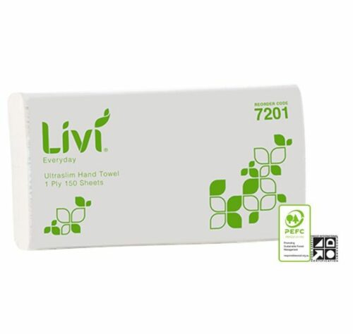 Livi Everyday/Basics Ultraslim Hand Towel 1 Ply 150 Sheets
