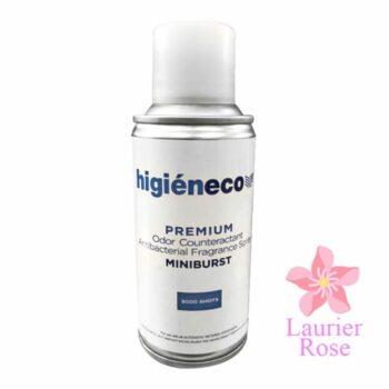Higieneco MiniBurst 2.0 Laurier Rose Automatic Aerosol Air Freshener Fragrance Refill, Antibacterial, 3000 Sprays, 160 mL