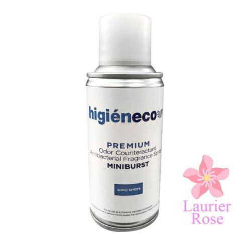 Higieneco MiniBurst 2.0 Laurier Rose Aerosol Air Freshener Automatic Fragrance Refill, Antibacterial, 160 mL