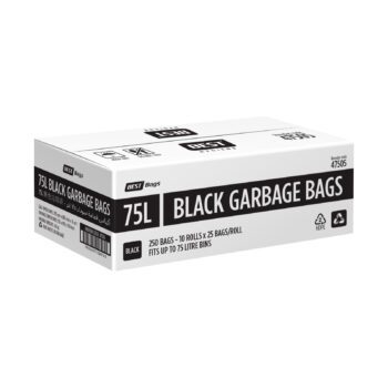 Best Hygiene 75 L Black Garbage Bags, 250 Bags