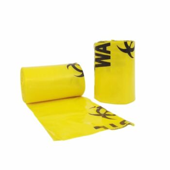 75 L Yellow Clinical Waste Bags Roll, 250 Bags