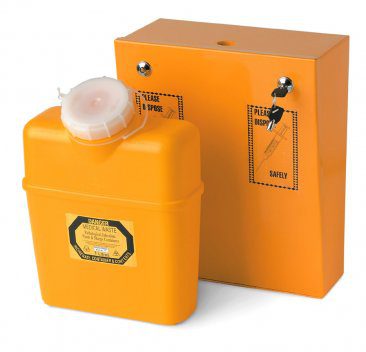 Steel Safety Case for Sharps Container 8 L