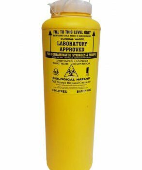 Sharps Container 9 L Non-Spill with Screw Top Lid