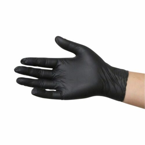 HospiPlus Nitrile Powder-Free Gloves, Black, Large