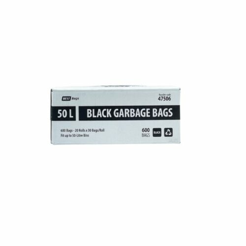 50 L Black Garbage Bags 600 count