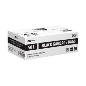 Best Hygiene 50 L Black Garbage Bags, 600 Bags