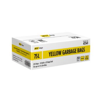 Best Hygiene 75 L Yellow Tidy Liners, 250 Bags