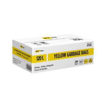 Best Hygiene 120 L Yellow Garbage Bags, 200 Bags