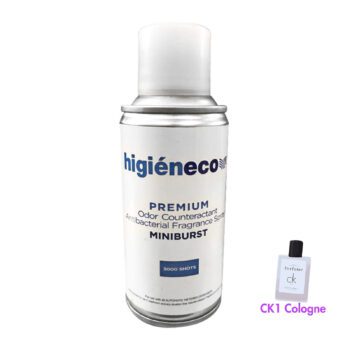 Higieneco MiniBurst 2.0 Cologne CK1 Automatic Aerosol Air Freshener Fragrance Refill, Antibacterial, 160 mL