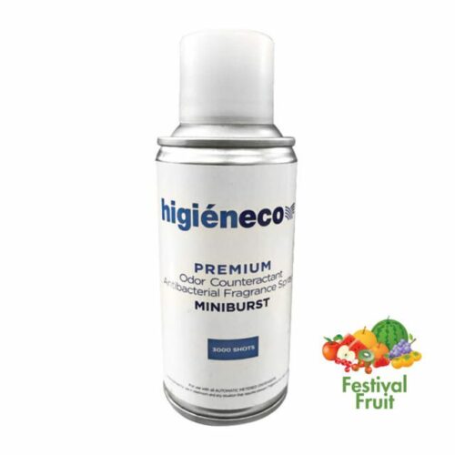 Higieneco MiniBurst 1.0 Festival Fruit Aerosol Air Freshener Automatic Fragrance Refill, Antibacterial, 3000 Sprays, 110 mL