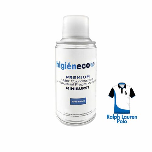Higieneco MiniBurst 1.0 Polo Ralph Lauren Automatic Aerosol Air Freshener Fragrance Refill, Antibacterial, 3000 Sprays, 110 mL
