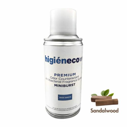 Higieneco MiniBurst 2.0 Sandalwood Aerosol Air Freshener Automatic Fragrance Refill, Antibacterial, 160 mL