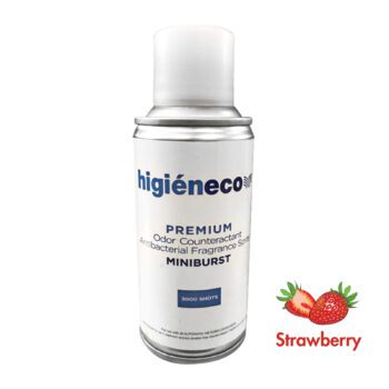 Higieneco MiniBurst 2.0 Strawberry Automatic Aerosol Air Freshener Fragrance Refill, Antibacterial, 160 mL