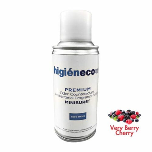 Higieneco MiniBurst 1.0 Very Berry Cherry Aerosol Air Freshener Automatic Refill, Antibacterial, 3000 Sprays, 110 mL