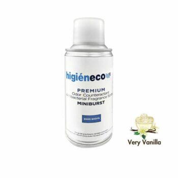 Higieneco MiniBurst 1.0 Very Vanilla Aerosol Air Freshener Automatic Fragrance Refill, Antibacterial, 3000 Sprays, 110 mL