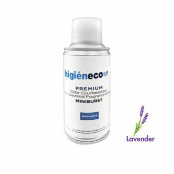 Higieneco MiniBurst 1.0 Lavender Automatic Aerosol Air Freshener Fragrance Refill, Antibacterial, 3000 Sprays, 110 mL