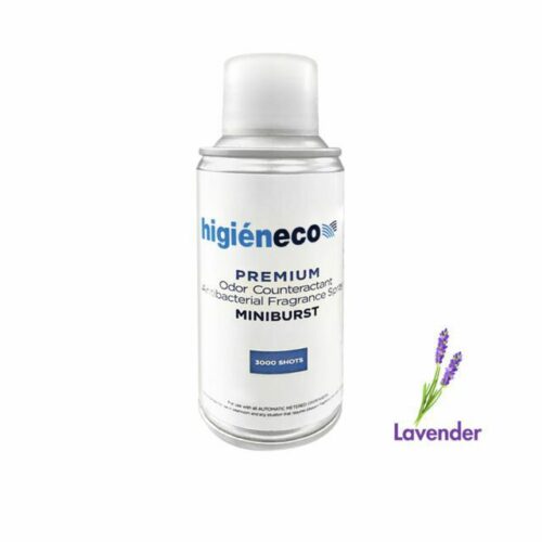 Higieneco MiniBurst 1.0 Lavender  Aerosol Air Freshener Automatic Fragrance Refill, Antibacterial, 3000 Sprays, 110 mL