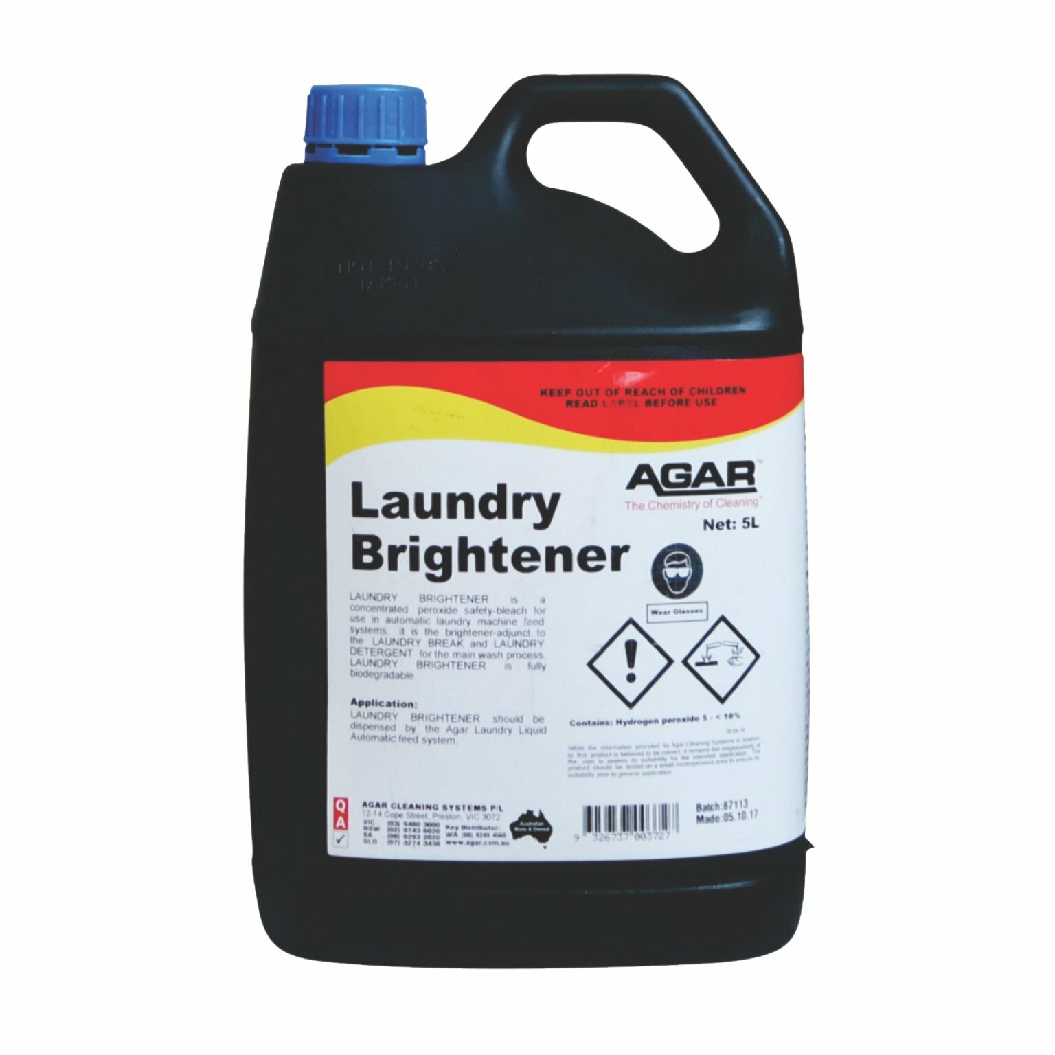 Agar Laundry Brightener Concentrated Peroxide, 5L
