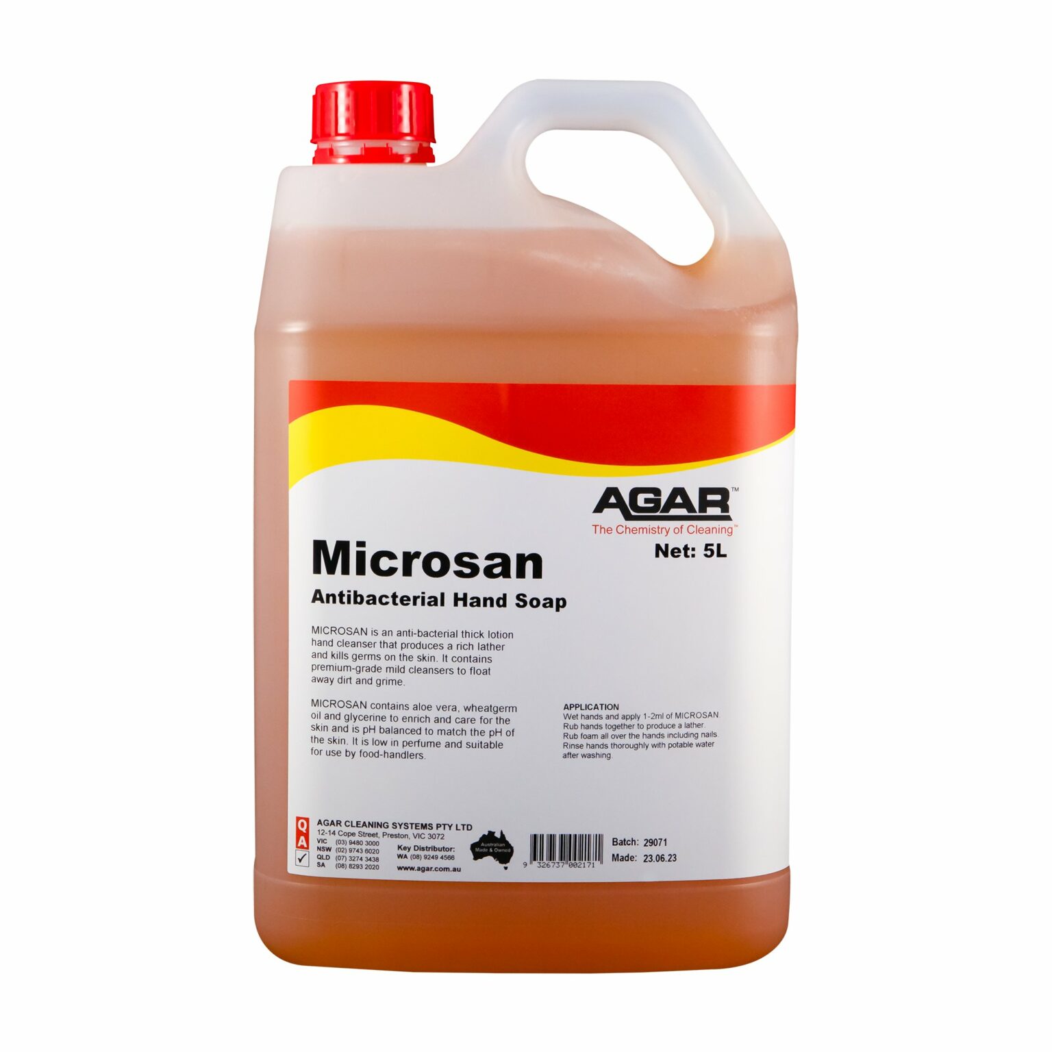 Agar Microsan Antibacterial Hand Soap, 5L