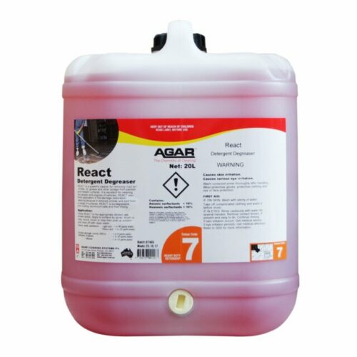Agar React Non-Caustic Detergent Degreaser, 20L