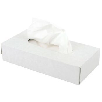 White facial tissue box 100 sheet