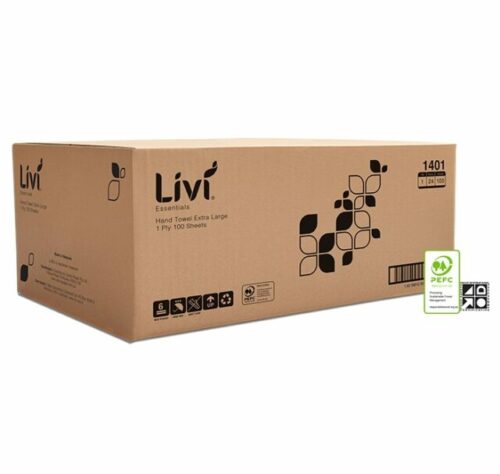 Livi Essentials Hand Towel Roll 1 Ply 200m