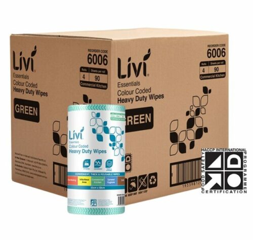 Livi Essentials Commercial General Hygiene Wipes, 90 Sheets, Blue