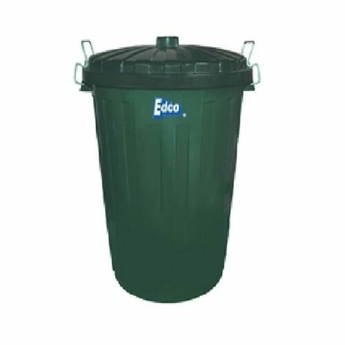 Edco Plastic Garbage Bin with Lid 73L Green