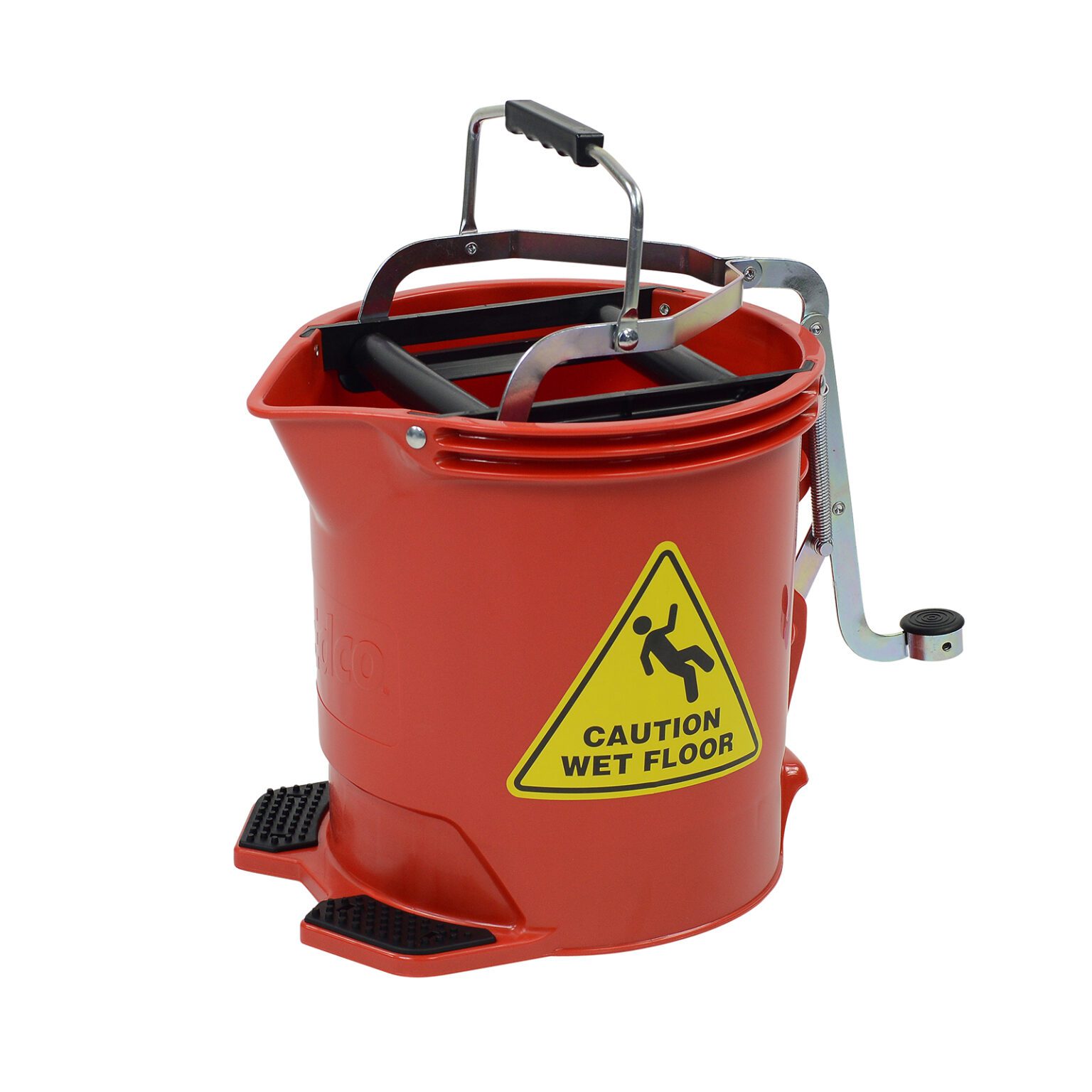 28570-Edco-15L-Metal-Wringer-Bucket-Red