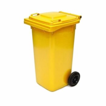 Wheelie Waste Bin, Yellow, 120 L
