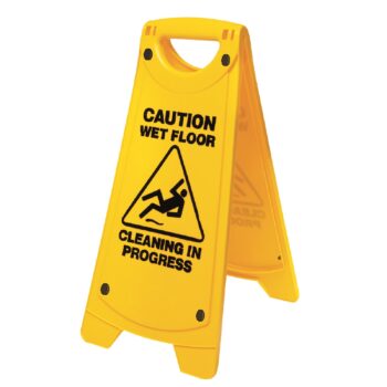 Nonslip A-Frame Caution Sign, Yellow