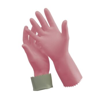 Silver Lined Rubber Gloves, Size 10