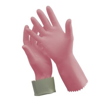 Flock Lined Rubber Gloves, Size 10
