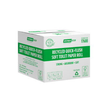 Recycled Quick-Flush Soft Toilet Paper Roll, 2ply, 700s
