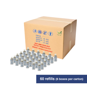 Higieneco Green Tea Aerosol Air Freshener Automatic Fragrance Refill, Antibacterial, 300 mL 10 Refills (Box)