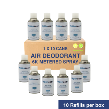 Higieneco Lovely Aerosol Air Freshener Automatic Fragrance Refill, Antibacterial, 300 mL 10 Refills (Box)